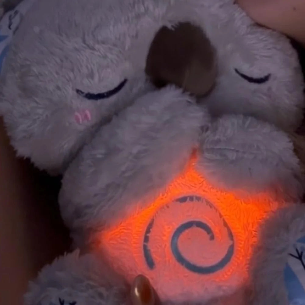 Sleeping Red Panda Plush Stuffed Toy- Soothing Red Panda Plush Breathing with Sensory Details Music Lights & Rhythmic Breathing Motion For